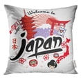 thumbnail image 1 of BSDHOME Map Greeting Series Welcome to Japan Travel Pillow Case 18x18 Inches Pillowcase, 1 of 1