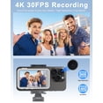 thumbnail image 3 of Pantalla monitor para selfies para iPhone, monitor magnético inalámbrico para vlogs con cámara trasera, control remoto Bluetooth y altavoz para TikTok, vlogs y transmisiones en vivo - blanco, 3 of 8