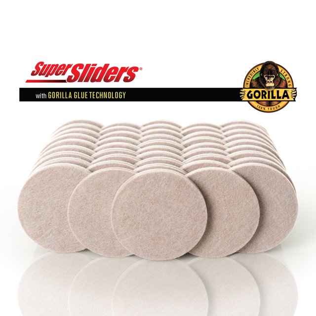 Super Sliders Super Sliders x Gorilla Glue 2 3/4" Round Felt Pads for