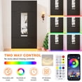 thumbnail image 6 of ANPOO Tall Armoire Wardrobe Closet with Top Cabinet, Motion Sensor Light and Mirror, 93'' LED Wardrobe Armoire with 2 Drawers, Hanging Rod & Adjustable LED Strip, Wood Bedroom Furniture, Balck, 6 of 11