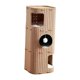 thumbnail image 1 of Casa de fieltro para gatos de 3 pisos con área de juego, descanso y escondite para gatos y gatitos de interior, con pelota colgante. Camello, 1 of 8