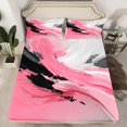 thumbnail image 2 of Manfei Female Men Abstract Gradient Oil Painting Twin Sheet Sets 3pcs,Grey Pink Twin Fitted Sheet Microfiber,Vintage Aesthetic Breathable Flat Sheet,Lightweight Room Decor, 2 of 7