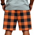 thumbnail image 5 of Satingcolo Men's Soft Daily Wear Shorts Elastic Mid Waist Summer Fall Outfits Jogging Athletic Shorts Work Out Trunks With Pockets Saffron L, 5 of 5