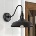 thumbnail image 2 of GOALPLUS Dusk to Dawn Outdoor Gooseneck Barn Light for Farmhouse, 14 Inch Large Exterior Goose neck Light Fixtures with Wall Mount, Patio Wall Lights for House, Garage, Porch, 2 of 9