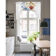 thumbnail image 4 of Red Flower Swag Valances for Windows, Small Curtains Drapes, 4th of July Patriotic Blue Poppy Floral Daisy Kitchen Window Curtains Over Sink Window Treatment Valance for Bedroom/Bathroom 56"x36", 4 of 5