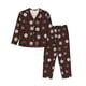 thumbnail image 1 of Fotbe Plaid Snowflakes Festive Conjunto de Pijama de Manga Larga para Mujer con Estampado, Ropa de Dormir de 2 Piezas, Conjunto de Casa Suave y Cómodo con Bolsillos-Large, 1 of 7