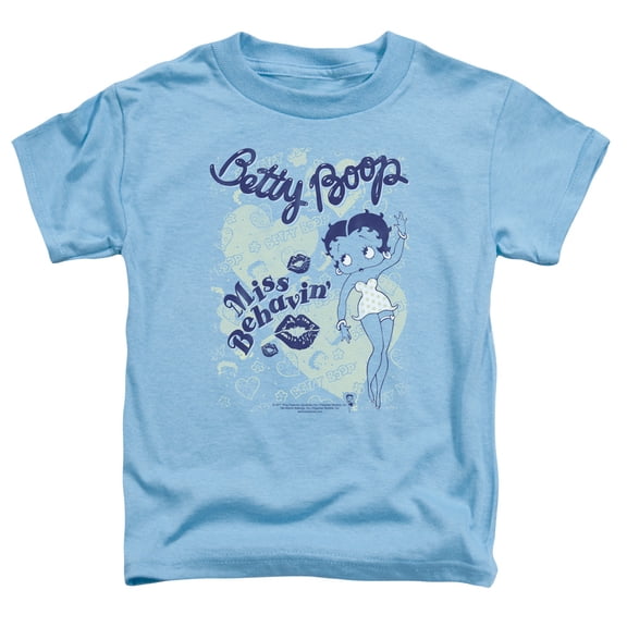 Betty Boop Miss Behavin S/S Toddler T-Shirt Carolina Blue