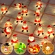 thumbnail image 4 of Guirnalda de Papá Noel, muñeco de nieve, luces, decoraciones navideñas para el hogar, adorno para árbol de Navidad 2022, regalos de decoración de Navidad Noel, Año Nuevo 2023, 4 of 5