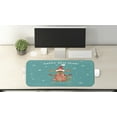 thumbnail image 2 of Christmas Computer Mouse Pad, Jumping Happy Dog with Santa Hat and Scarf Happy New Year Snow, Rectangle Non-Slip Rubber Mousepad Large, 31" x 12", Seafoam Caramel and Vermilion, by Ambesonne, 2 of 2