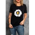 thumbnail image 3 of POGLIP Women's Black Floral Graphic T Shirt, 3 of 6