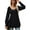 Black, variant on ZHENWEI Women's Casual Lantern Long Sleeve Tunic Tops V-Neck Pleated Flare Blouse T-Shirts