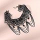 thumbnail image 3 of Collar de encaje negro vintage gótico yuxing con colgante de 9 piezas, 3 of 4