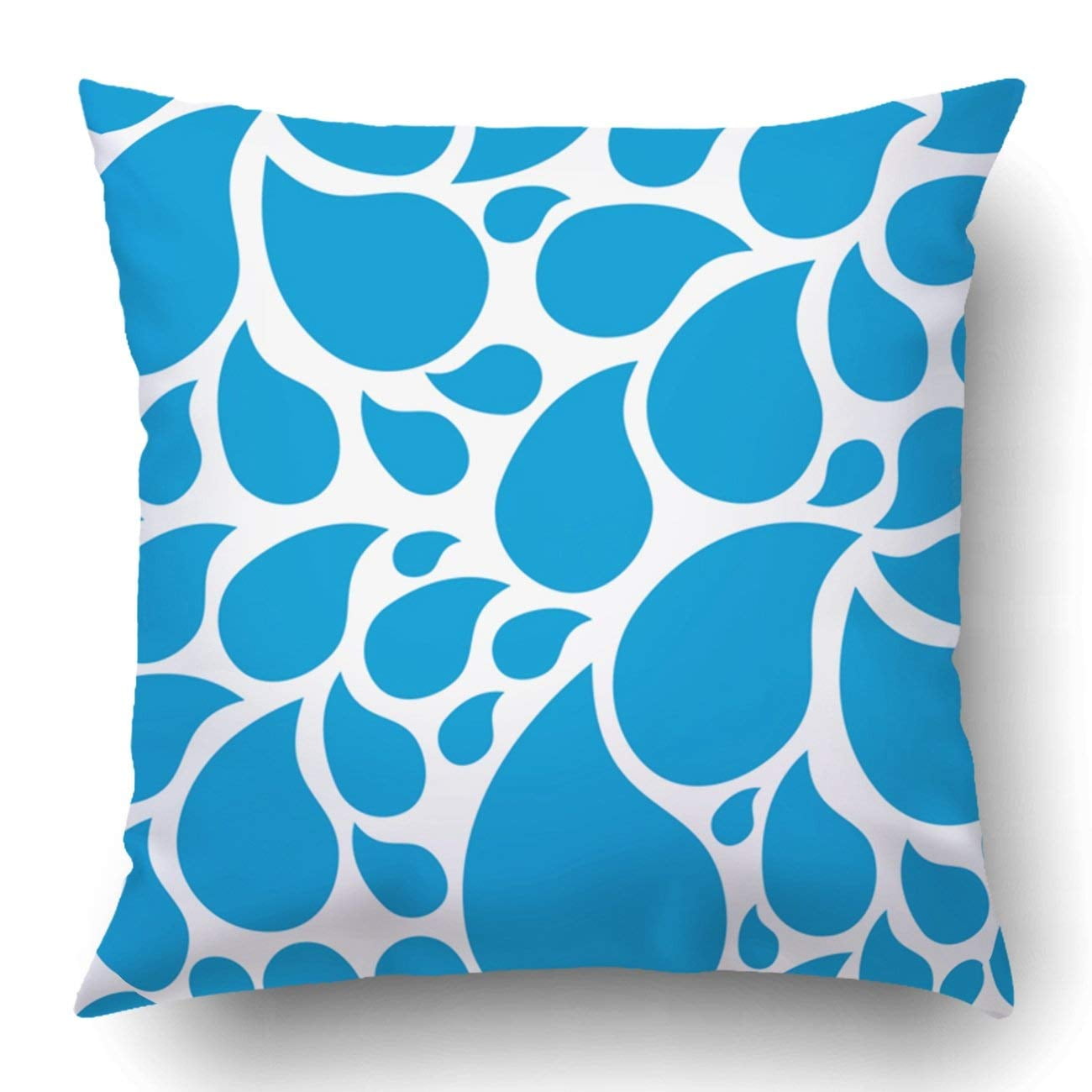ARTJIA Blue Pattern With Drops Pattern Drops Blue For Fabric Pillowcase