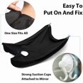 thumbnail image 4 of Kit de Tablier pour Barbe pour Hommes, Sangles de Cou Réglables, Attrape-Crochets, Tablier de Toilettage Imperméable avec 4 Ventouses, Noir, 4 of 8