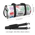thumbnail image 2 of Balery Stamp Set Collection Bolsa de Gimnasio para Mujeres y Hombres, Bolsa de Viaje Impermeable, Bolsa de Fin de Semana con Compartimento para Zapatos y Bolsillo Húmedo, 2 of 6