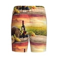 thumbnail image 5 of Gaeub Red Wine Glasses Printed Men's Short Pajama Pants, Lightweight Lounge & Sleep Bottoms Keep You Cool - Small, 5 of 9
