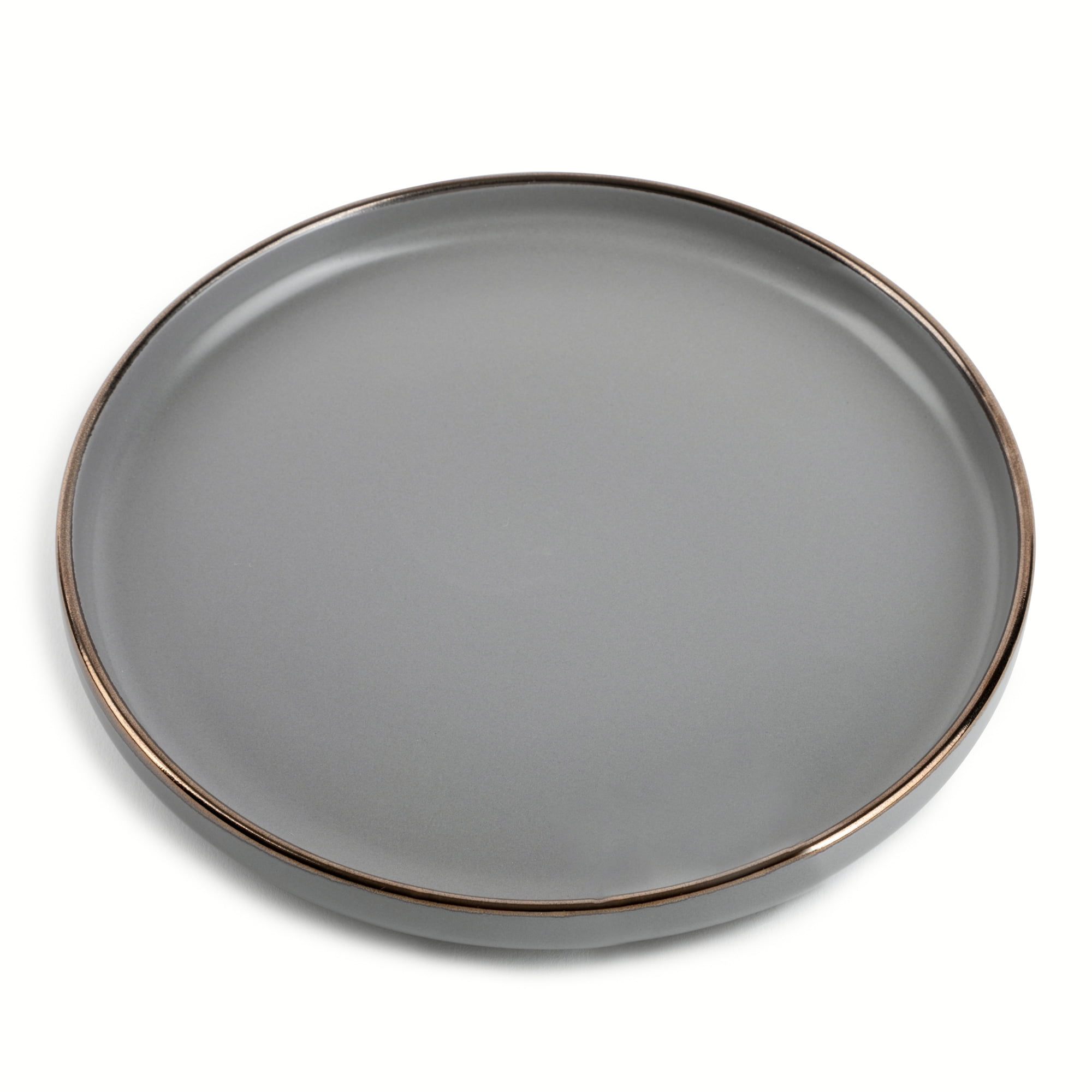 (2 pack) Thyme & Table Stoneware Ava Salad Plate, Grey