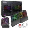 thumbnail image 1 of Teclado mecánico ergonómico Cloud Nine C989 Kailh Rojo, 1 of 1