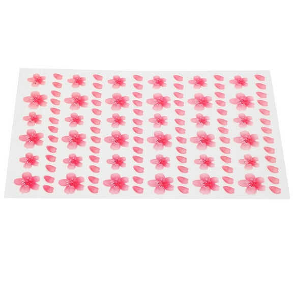 IDEANATEGRATE 1 Sheet Flower Scrapbooking Stickers Pink Paper Face Decorations for Women