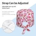 thumbnail image 4 of Kdxio Strawberry Popsicle Pattern Turban Hat for Women Men Comfortable Adjustable Cleaning Working Cap with Sweatband, 4 of 8