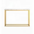 thumbnail image 3 of Modern Marble and Gold Sofa Table with Dimensions 41.5" Wide, 11.5" Deep, and 29.7" High, 3 of 7