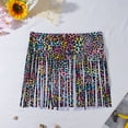 thumbnail image 5 of JFOPQVSM Women's High Waisted Swim Skirt Cover Up Fringe Mini Skirts Festival Rave Cover Up for Women, 5 of 7