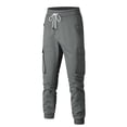 thumbnail image 3 of YABCSAZ Mens Cropped Cargo Pants 3/4 Length Work Trousers Multi Pocket Casual Joggers Cotton Blend Tactical Pants Lightweight Outdoor Hiking Pants with Pockets, 3 of 7