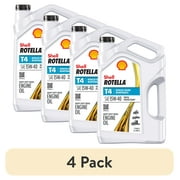 (4 pack) Shell Rotella T4 Triple Protection 15W-40 Diesel Engine Oil, 1 Gallon