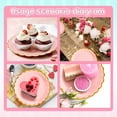 thumbnail image 6 of Tutuviw 20 Pcs 9 in Pink Scalloped Paper Plates with Gold Foil, Disposable Paper Party Plates, Decorative Paper Plates for Cake Dessert Birthday Baby Shower Wedding Party Supplies, 6 of 8
