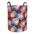 thumbnail image 2 of Balery Hawaiian Style Round Laundry Basket with Handles Waterproof Freestanding Laundry Hamper for Clothes Toys in the Dorm and Family-Small, 2 of 8