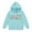 Sky Blue, variant on Tiijoy Girl's Back To School Hoodie Rainbow Letter Print Hooded Sweatshirt, Sizes 2-3T