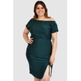 thumbnail image 1 of Vestido de satén Roman Fashion Tallas Extras 4299 verde botella 40, 1 of 6