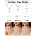 thumbnail image 4 of U7 Cross Necklace for Women Teens Silver Tone Cross Pendant Necklace Dainty Christian Faith Jewelry Religious Gift for Baptism Birthday Christmas Easter,Size L, 4 of 7