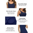 thumbnail image 2 of CARCOS Womens Tank Tops with Built in Shelf Bra Plus Size Basic Stretchy Padded Camisole Casual Layering Tanks Undershirt Navy M, 2 of 4