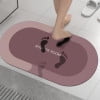 Alfombra de baño súper absorbente de secado rápido | Base de goma antideslizante | Alfombrilla de ducha lavable para el suelo del baño | 40 x 60 cm | Disponible en gris, azul y rosa