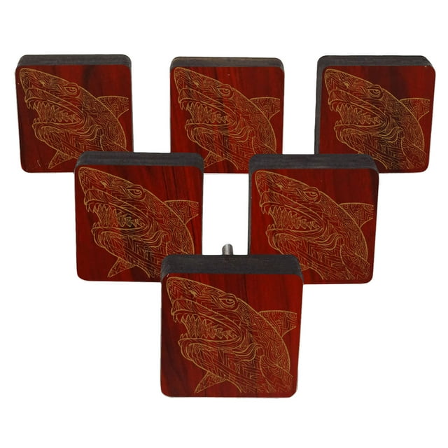 IBA Indianbeautifulart Boutons Gravés Rouges Lot de 10 Boutons de Porte de Garde-Robe en Bois Tiroir