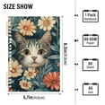 thumbnail image 2 of FORMRS 1-Subject Spiral Notebook 8" x 5" College Ruled 60 Refillable Sheet A5 Hard Cover, 2 Pack, Flowers Cat, 2 of 7