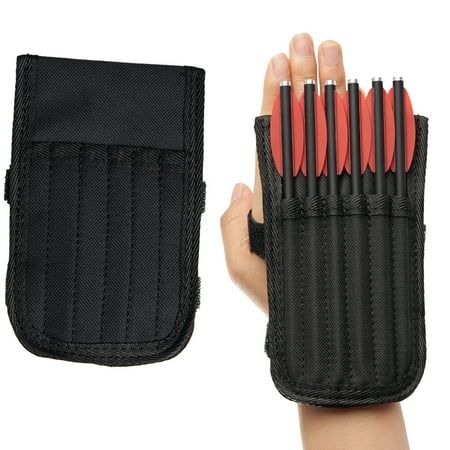 6/12 Holes Arrow Bag for Crossbow Arrow Bolts Canvas Arrow Bag Suitable for Crossbows Arrow Less than OD 6.5mm 6 holes