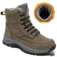 thumbnail image 3 of Winter Snow Boots Women Anti Slip Hiking Outdoor Trekking Shoes, Warm Fur-lined Lace-up Strong Traction Best Walking Boots for Snow, 3 of 11