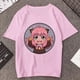 thumbnail image 3 of Camiseta estampada de Manga Anya Forger para mujer, remera de Anime Rosa divertida de la familia Spy X, playera informal Harajuku de Manga corta para mujer, 3 of 5