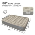 thumbnail image 4 of LHUAI, Queen Air Mattress With Built In Pump, 16 Raised Comfort Inflatable Mattress, Quiet Surface Portable Blow Up Bed, Air Bed For Home & Camping & Guests, Gray, 4 of 7