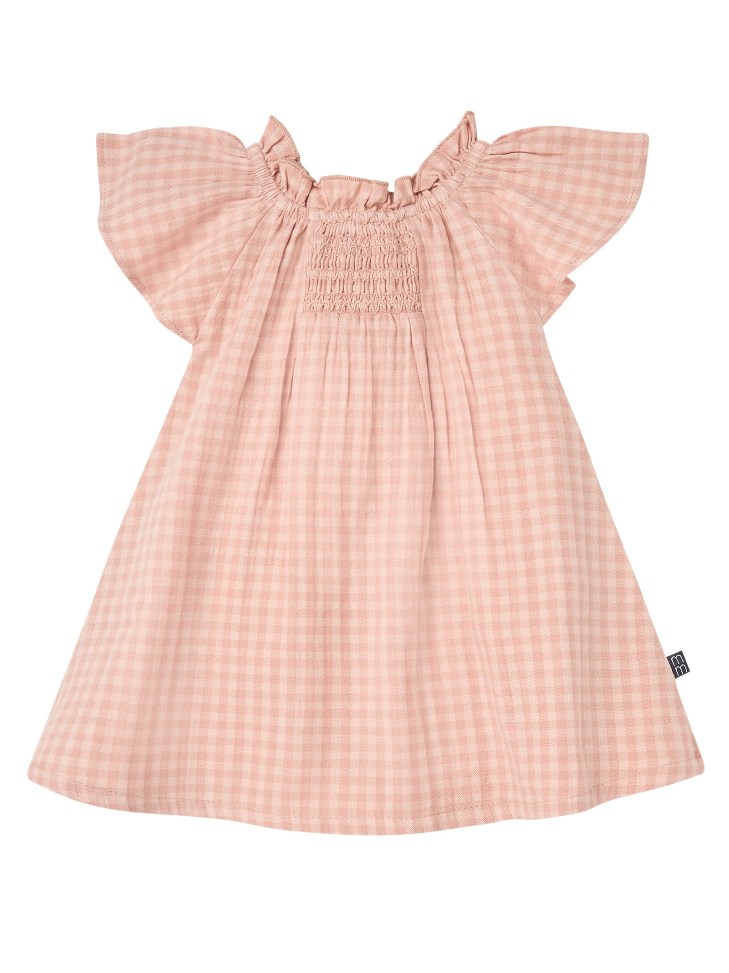 Modern Moments by Gerber Baby Girl Flutter Sleeve Dress and Diaper Cover, 2-Piece, 0/3 Months - 24 Months