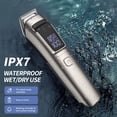 thumbnail image 3 of Beard Trimmer for Men, IPX7 Waterproof Mens Grooming Kit with Cordless Hair Clippers, Electric Razor with LED Display, Shavers for Mustache, Body, Face, Ear, Nose Hair Trimmer, Gifts for Men, 3 of 7