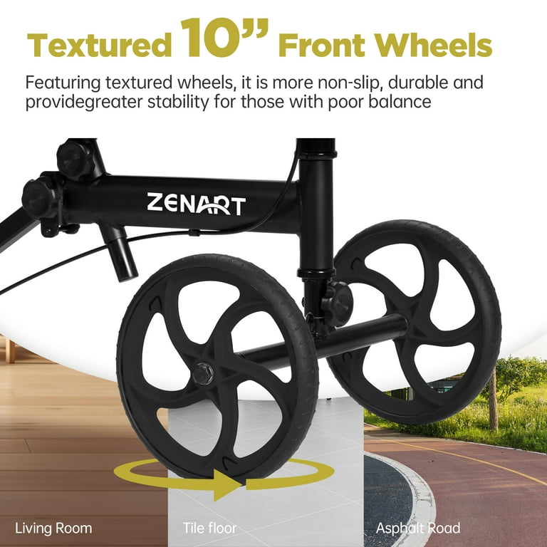 ZENART Economy Knee Scooter Foldable Walker for Foot Surgery Adult