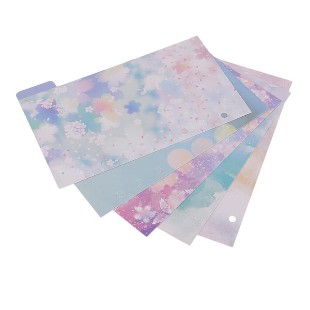 yuksok 5 Pcs Bloc-Notes Vintage Multifonction 6 Trous Index Pages Marqueurs Couleurs