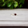 thumbnail image 3 of Heart Ring, Garnet Ring, January Birthstone, 925 Sterling Silver, Dainty Red Stone, Elegant Gift , Anniversary Gift, Red Heart Ring Wedding Gift For Him, 3 of 5