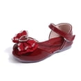 thumbnail image 5 of Splozh Kids Dress Shoes Little Girl Fashionable Bowknot Sandals for Girls Summer Soft Sole Princess Shoes Performance Wedding Red,US 6.5, 5 of 7