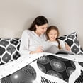 thumbnail image 4 of Homewish Boho Geometric Stripe Twin Comforter Sets,Modern Minimalist Art Bedding Set,Black,Reversible,2-Piece,1 Comforter and 1 Pillowcase, 4 of 7