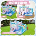 thumbnail image 4 of Doctor Dolphin Bounce House with Slide for Backyard Dreamy Inflatable Bouncy Castle with Air Blower,Ball Pit,Basketball Hoop,Ring Toss Game,Dart Game,Punching Bag for Kids 3-12 Years, 4 of 9
