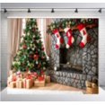 thumbnail image 1 of Christmas Photography Backdrops Child Christmas Fireplace Decoration Background for Photo, 1 of 6